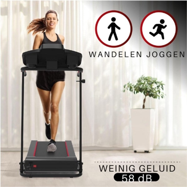 Elektrische Loopband Voor Thuis - Opvouwbaar - 1-2,5 PK - 12 KM/U - 12 Programma's - LCD-Display - 3 Niveaus Handmatige Kanteling - Model 2023