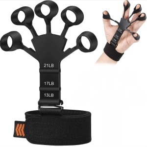 Fitness 5 Vingers -Hand Trainer - Hands Workout - Gripper - Handknijper - Fitness Accessoires - Krachttraining - Fysiotherapie Oefeningen - Handschoenen - Werkt Ook Tegen Artritis & Reuma