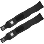 Gorilla Sports Polsbandage - 45 cm - Verstelbare Klittenbandsluiting - Elastisch & Duurzaam - Voor Krachttraining & Gewichtheffen - Zwart