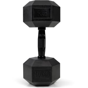 Gym Masters Dumbbells 17,5 kg - 1 stuk - Hexa Dumbells - Zwart - Hexagon Dumbbells - Gewichten 17.5kg - Dumbells Set voor Krachttraining