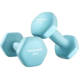 Halters, set van 2, halterset, dumbell, neopreen coating, krachttraining, workout, fitnesstraining, voor thuis - SYL904Q01