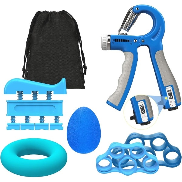 Hand Grip Strengthener Set voor Krachttraining en Pijnverlichting - Instelbare Weerstand 22-132 lb