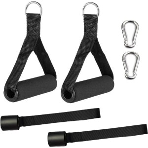 Handgrepen voor fitnessbanden, voor weerstandsbanden, krachttraining en cardio-training, fitnessapparaten, 6 stuks eenhandsgreep, weerstandsbanden, accessoires, vervanging, training aan kabel,