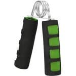 Handtrainer-Hand spier trainer set van 2- groen- eenheidsmaat-grip krachttrainer- siliconen ringen