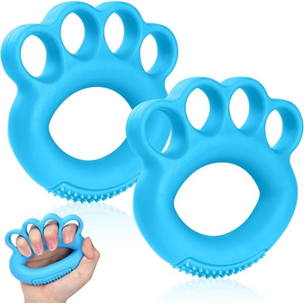 Handtrainer-Verstelbare Handtrainer-Handgreep versterker 2 STKS -siliconen handtrainer- 4-vingergreep krachttraining voor -krachttrainingsapparaten en stressverlichtingstraining