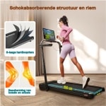 Home Loopband 3-in-1 Opvouwbare Loopband 2,5 PK Voor Thuislooppad Draagbare Loopmachine Onder Bureau Met Afstandsbediening LED-Display Voor Thuis En Op Kantoor 120 kg 12 km/u