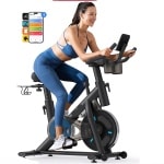 Hometrainer - Spinningfiets - Fitness Fiets - Indoorfiets - Led Display - Stationaire Fiets - Verstelbaar Zadel - 270 kg Maximale Draagkracht - Stationaire Fiets - en App