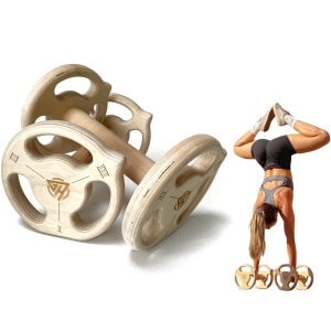 Houten Parallettes voor Calisthenics, CrossFit, Turnen & Gymnastiek - Opdruksteunen - Dip bars - Push up Grips - Push up bar - Wooden Parallettes for Calisthenics - Gymnastics bar- multiple training positions - Strength Equipment - Opdrukset