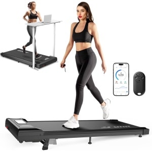 JERIX® Loopband - Hometrainer Elektrisch - Walking Pad Fitness - 3-in-1 Loopband - Geschikt voor Thuis & Kantoor - App-Bediening - Zwart