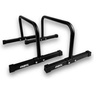KRAKEN Steel Parallettes Solid Grip Push Up Bar (Opdruksteunen) Dip Bars Voor Krachttraining Turnen Gynmnastiek Opdrukset met Anti-Slip Pads - hoogte 36 CM