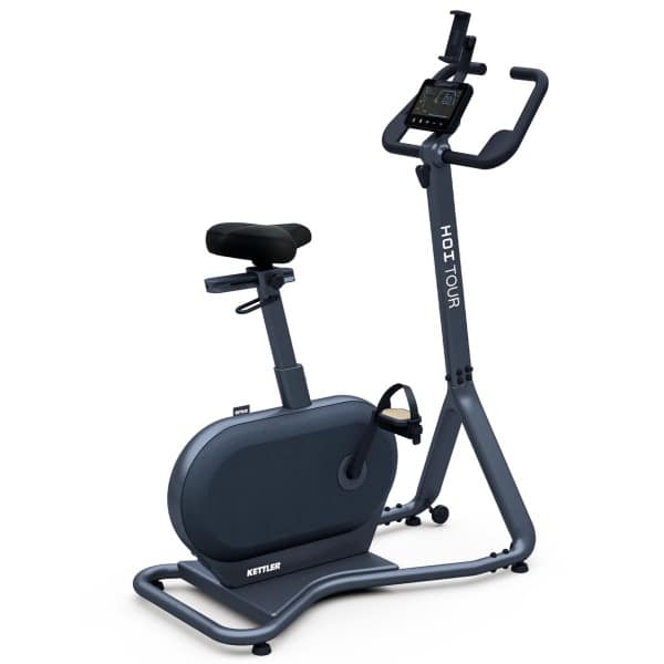 Kettler HOI Tour Ergometer Stone - Comfortabele Hometrainer met LCD Display, App-connectie & Gelzadel - Tot 150 kg