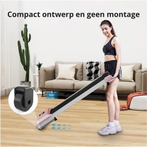 Loopband Voor Thuis Onder Bureau - 2.5HP Draagbare Loopmachine Met APP & Afstandsbediening, Compacte Slanke Loopband Met 136 KG Capaciteit, Installatie-Vrij