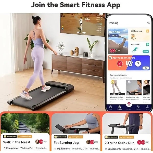 Loopband - Walkingpad - Band - Joggen - Wandelen - Onder-bureau - 15.75 x 35.43 Inch - Elektrisch - Compact Fitnessapparaat - Cardio Training - voor Thuis - Kantoor - Roze