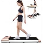 Loopband - Wandelband - Walking Pad - Hardloopband - Loopbanden - voor Thuis en Kantoor - 2-in-1 - 2.2HP - 45dB - Afstandsbediening - Vouwbare - App-besturing - Goud