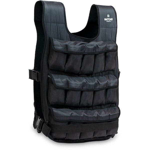 Matchu Sports - Verstelbaar gewichtsvest - Gewichtsvest 20kg - Weight vest - Hardlopen - Cardio - Zwart