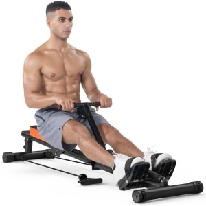 Merach Roeitrainer - Inklapbaar Roeiapparaat - Roeimachine - Geluidsstil - Hydrostatische Roeitrainer Fitness - 12 Weerstandniveaus