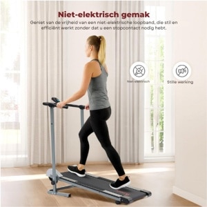 Opvouwbare Mini Loopband - Handmatige Hardloopmachine - Compact Fitnessapparaat Voor Wandelen & Cardio - Ideaal Voor Thuis & Kantoor