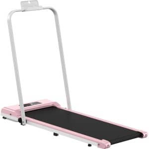 Opvouwbare loopband - 2 in 1 elektrische loopband - 1-10 Km/u instelbare snelheid - met armsteun en LED-scherm - Roze