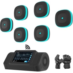 Power-8 Ultieme Boksmachine PRO - Gesplitst Hitpunt, Bluetooth Speaker & Geavanceerde LCD-Teller - Inclusief MMA Handschoenen | Ideaal voor Fitness, Cardio, Behendigheid & Gewichtsverlies | Perfect Kerstcadeau