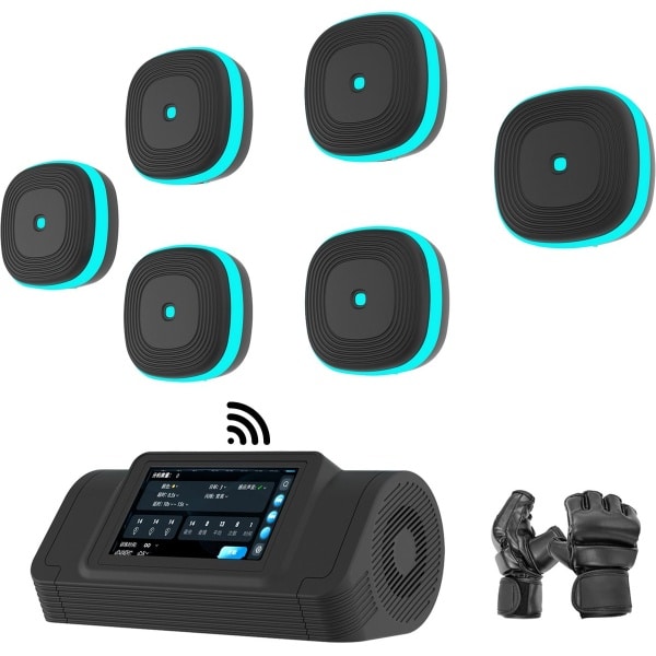 Power-8 Ultieme Boksmachine PRO - Gesplitst Hitpunt, Bluetooth Speaker & Geavanceerde LCD-Teller - Inclusief MMA Handschoenen | Ideaal voor Fitness, Cardio, Behendigheid & Gewichtsverlies | Perfect Kerstcadeau