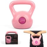 Roze Kettlebell - Vinyl gewicht voor oefeningen gewichtheffen krachttraining en full-body workout - enkelvoudig 2kg 4kg 6kg 8kg 10kg 12kg - voor vrouwen thuis en sportschool verstelbare kettlebell
