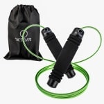 Skipping Rope with Adjustable Handles and Ball Bearings - Ideal for Fitness, CrossFit, Boxing, and Training in All Sports - Green - for Women and Men