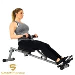 SmartImprove - Roeiuitrusting - Roeier - Met 12 - Podium - Verstelbaar - Hydraulisch - Weerstand - Digitale Monitor - En - Tot - 100 kg - Gewicht - Ergometer Training - Computer - Roeitrainer - Voor Thuis