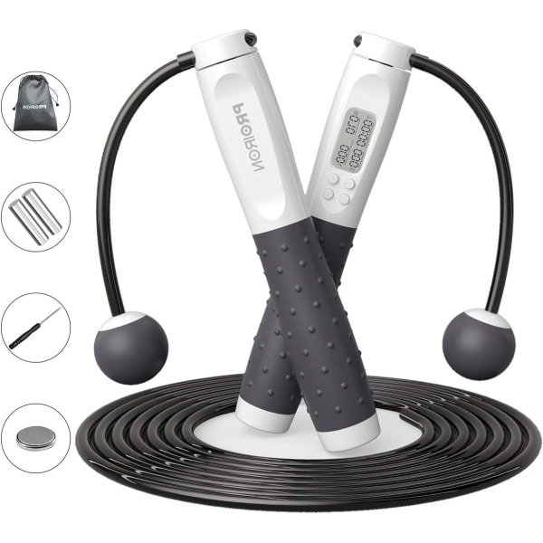 Speed Calorie Counter Digital Wireless Skipping Rope for Adult Women Men Fitness Crossfit Exercise Training Boxing Gym Adjustable Length