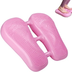 Stepper - Stepapparaat - Stepapparaten - Balansstepper - Aerobic Stepper - Voetstepper - Fitness Stepper - Mini Stepper - Crosstrainer - Home Gym Fitnessapparaat - Thuis Sporten - Opblaasbare - Met Opblaasmechanisme - Voor Thuis / Kantoor - Roze