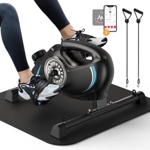 Stoelfiets - Bureaufiets - Deskbike - Bewegingstrainer - Handvaten - Fietstrainer met Instelbare Weerstand - Mini Hometrainer - Under Deskbike - Mobiliteitstrainer - Fitness - Bewegen Tijdens Je Werk - Beentrainer - Geschikt voor Armen en Benen