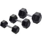 Taurus Hex TPE Single Dumbbell 27.5kg - Hexagonale Halter met Rubberen Coating - Antislip Grip - Functionele en Krachttraining - Per Stuk Geleverd