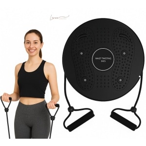 Twister Disc - Twistfit Draaischijf - Balansbord - Twister Fitness - Balanstrainer Workout - Cardio Twister Disc Core Waist - Balance Board - Twister Fitpro - Buikspiertrainer Twistcore - Twist Core Trainer - Fitness Accessoires- Zwart