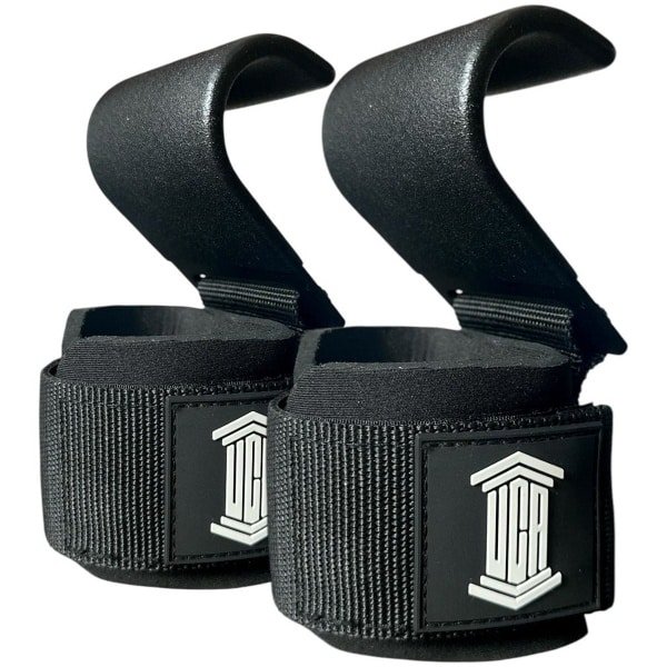 UCAthletics Lifting Hooks - Lifting Straps - Lifting Grips - Gym - Fitness - Krachttraining - Crossfit - Powerlifting - 2 stuks - Zwart