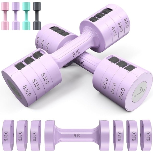 Verstelbare halters handgewichten set: 1 paar 2 4 6 8 45 kg snel aanpassen halter gewicht 6 in 1 gratis gewichten halters voor vrouwen en mannen - thuis workout oefening krachttraining dumbbell set