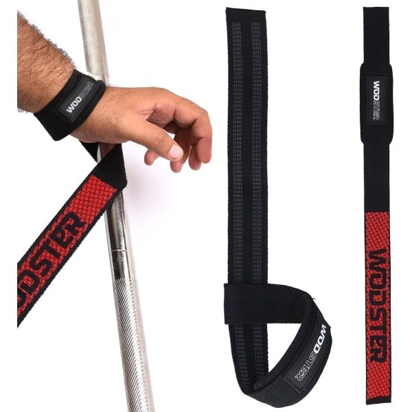 WODster Lifting Straps - Wrist wraps - Straps - Lifting grips - Deadlift Straps - Padded straps - 2 stuks - Powerlifting - Fitness - Krachttraining - Padding & anti slip - Zwart