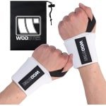 WODster Wrist Wraps - Fitness + Crossfit + Krachttraining Polsbandjes - Wrist Straps - Polsbrace - Heren & Dames - Wit