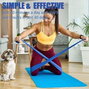 Weerstandsoefening Band Kit - Krachttraining & Conditioning - Pilates - Weerstandsbanden voor mobiliteit, kracht en revalidatie Premium kwaliteit, 3 stuks (2M-3 Pack)