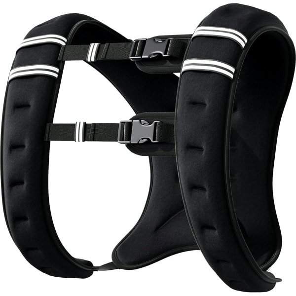 Weighted Vest - Gewichtsvest 8 KG Hardlopen - Gewichtvest Met een Rugzak - Verstelbaar Gewicht Vest Voor Crossfit, Calisthenics En Krachtraining - Zwart