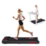 Y-RAIN Elektrische Loopband, 2-IN-1 Walking Pad voor thuis en op kantoor, Wandelband, 2,25PK Motor, 1-6km/u Snelheidsbereik, met Afstandsbediening, LED-Display.
