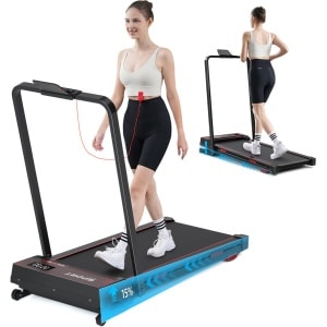 Y-RAIN Elektrische Loopband, Elektrische hellingsverstelling, Walking Pad en inklapbaar loopband 2 in 1 voor thuis & kantoor, 1-12 km/u, met afstandsbediening & LED-display, veiligheidssleutel, ipad/mobiele telefoon houder.
