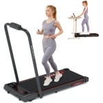 Y-RAIN Elektrische Loopband, Walking Pad, 2-in-1, Inklapbaar loopband, krachtige en stille 2,25pk Motor, 100kg Draagvermogen, 1-12km/u Snelheidsbereik, Afstandsbediening, LED-display, Veiligheidssleutel, ipad/mobiele telefoon houder.