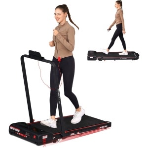 Y-RAIN Elektrische Loopband voor thuis, Walking Pad en inklapbaar loopband 2-in-1, met helling, 0,75pk Motor, 1-12 km/u, met Afstandsbediening, LED-display, Veiligheidssleutel.