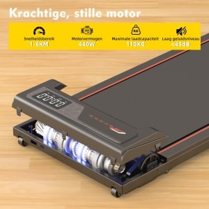 Y-RAIN Loopband XZ3, Walking Pad, 3 in 1, 110 kg maximale draagvermogen, 440 W motor, 1-6km/u snelheidsbereik, afstandsbediening, LED display, geschikt voor thuisgebruik.