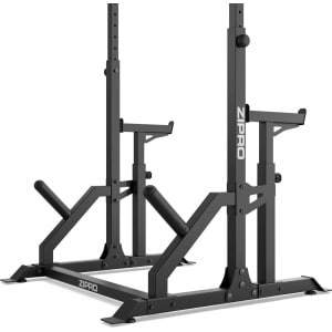 Zipro® LIFT Halterstandaard met bescherming en ruimte voor ladingen - Verstelbare halterrek - Power rack - Haltersteunen - Geschikt voor Krachttraining, Fitness, CrossFit & Functional Training - Duurzaam en Comfortabel