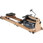tectake® Houten Roeimachine - Opvouwbare Roeitrainer met 6 Weerstand Standen - Home Gym - Workout Roeiapparaat - Incl.Trainingscomputer - Bluetooth en Kinomap-app compatibel - Draagkracht tot 150kg