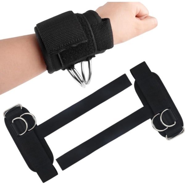 2 stuks polsbanden voor gewichtheffen - grijphulpen - krachtsport - D-ringen - training aan kabelmachines - trekhulpen - krachttraining - lange halters - korte halters - deadlifts