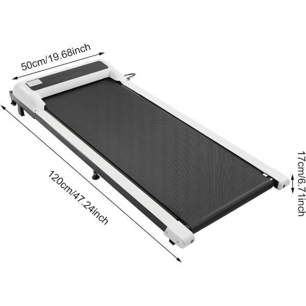 CLVP® Loopband Inklapbaar - Hometrainer Elektrisch - Walking Pad Fitness - Zwart en Wit