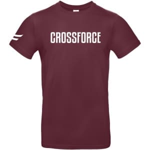 CrossForce Sport T-Shirt Unisex - CrossFit & Fitness - Sportkleding Unisex - Fitnesskleding - Gymkleding - Sportwear - Rood & Wit - MAAT L