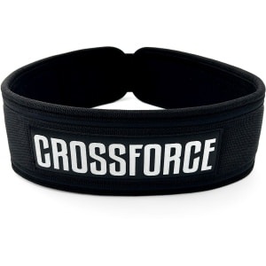 CrossForce lifting belt - Gewichtshefriem - Geschikt voor Powerlifting, Fitness en Bodybuilding - krachttrainingsriem - Squat belt - Zwart met Wit - Ondersteuning rug/core - Gewichthefriem - halterriem - Crossfit -- belt voor Heren en Dames - Maat XS