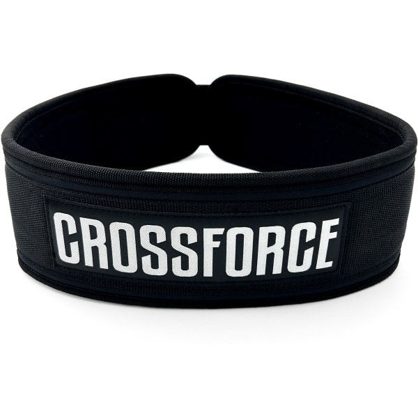 CrossForce lifting belt - Gewichtshefriem - Geschikt voor Powerlifting, Fitness en Bodybuilding - krachttrainingsriem - Squat belt - Zwart met Wit - Ondersteuning rug/core - Gewichthefriem - halterriem - Crossfit -- belt voor Heren en Dames - Maat XS